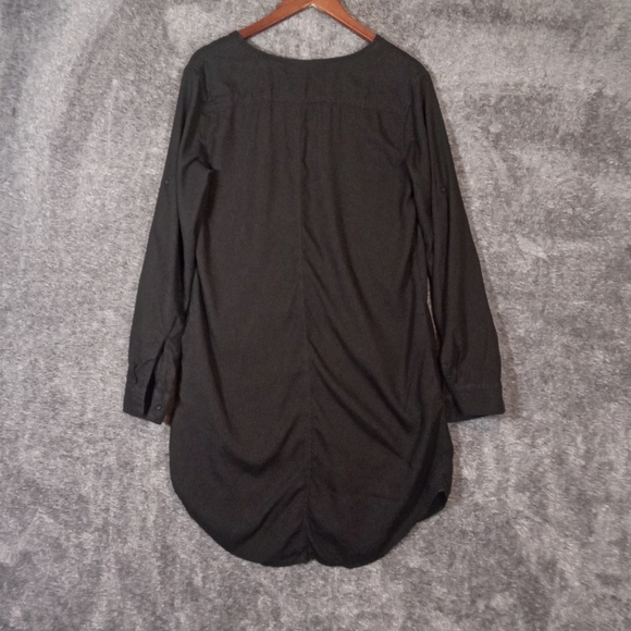Cloth & Stone Tencel Mini Black Made In USA Womens Dress Spring Size M - Picture 3 of 6